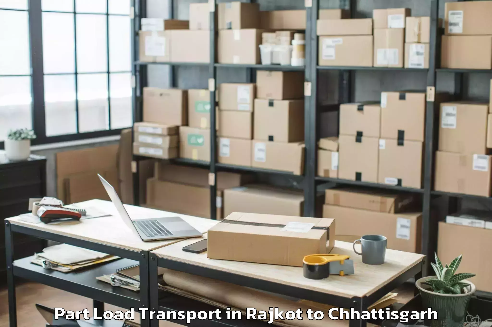 Leading Rajkot to Bhatgaon Part Load Transport Provider